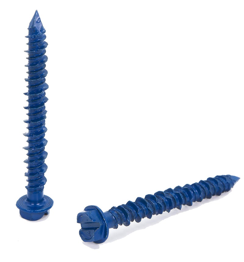 CONFAST 3/16" x 1-3/4" Hex Head Concrete Screw Anchor with Drill Bit for Anchoring to Masonry, Block or Brick (100 per Box) - Image 3